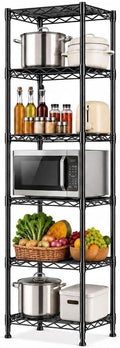 6‑Tier Narrow Metal Storage Shelving Unit