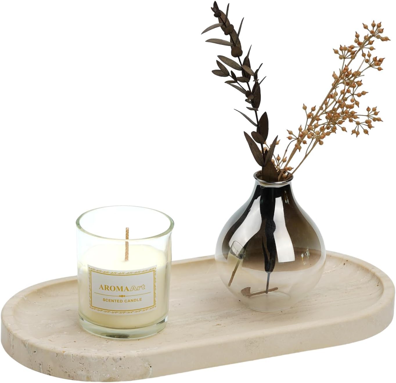 Travertine Marble Countertop Vanity Catchall Tray