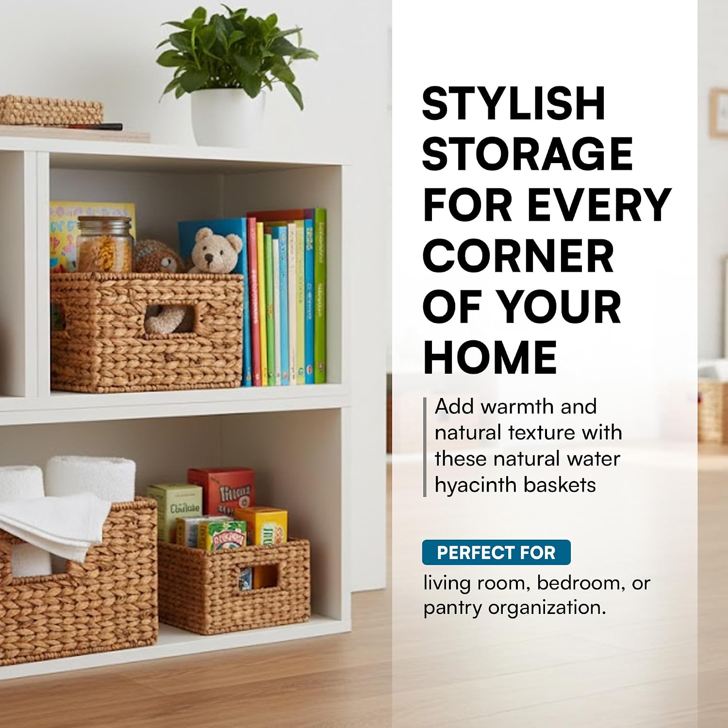 3‑Pack Banana Leaf Storage Baskets