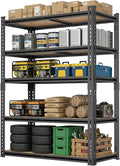 72" 5‑Tier Heavy‑Duty Metal Garage Storage Shelving Unit