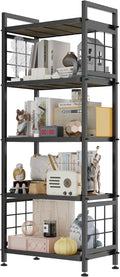 5‑Tier Wooden‑Board Storage Shelving Unit