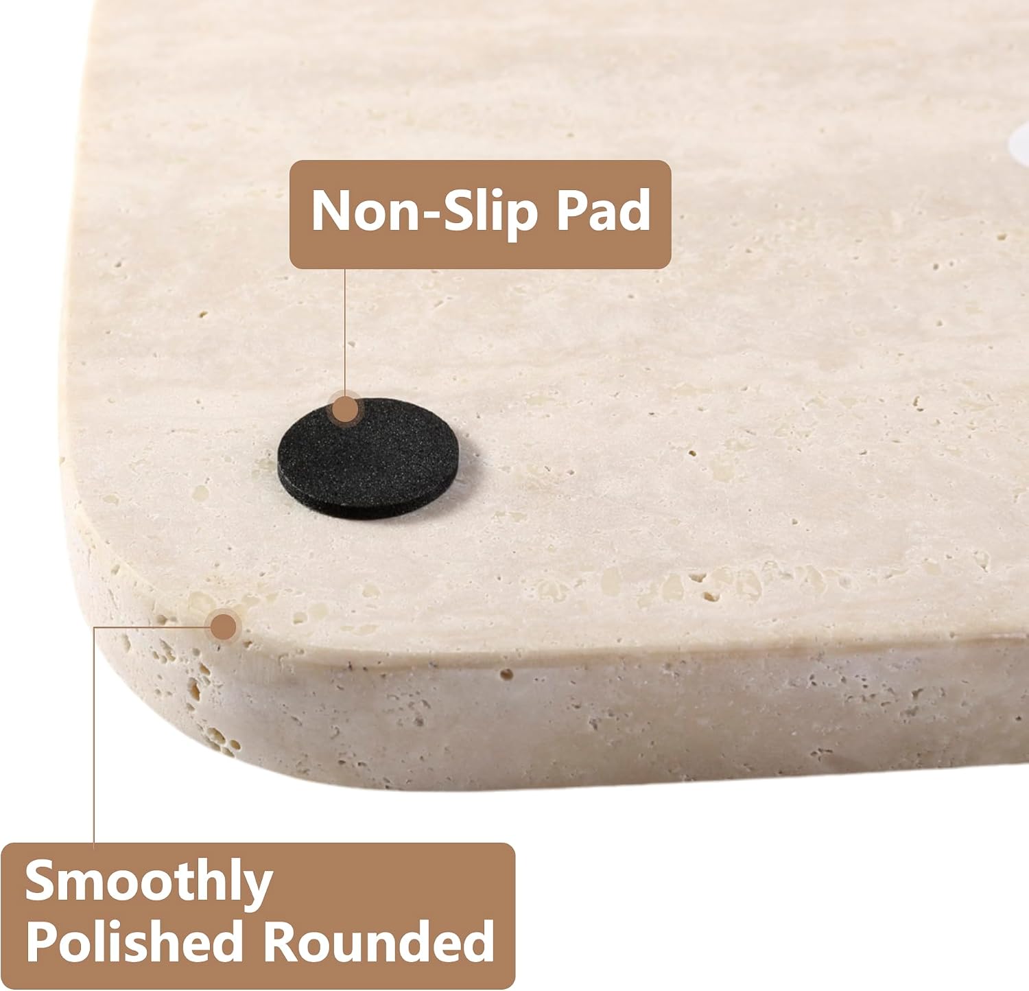 Beige Travertine Vanity Countertop Organizer Tray