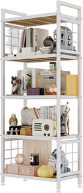 5‑Tier Wooden‑Board Storage Shelving Unit
