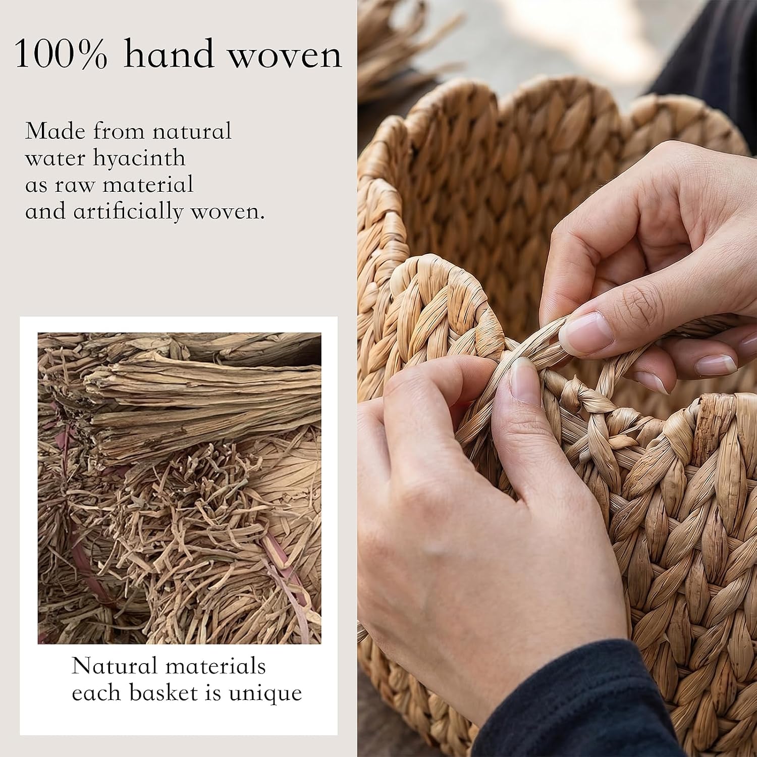 2‑Pack Natural Scalloped Wicker Wall Baskets
