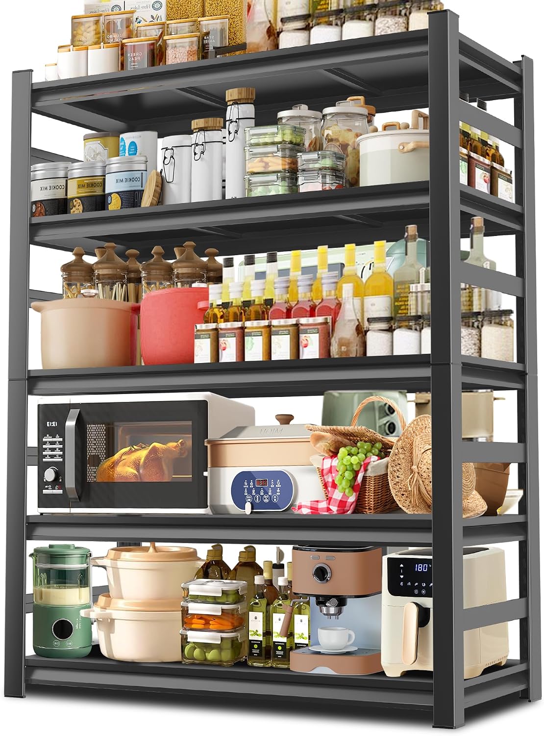 5‑Tier Heavy Duty Metal Storage Shelving Unit