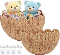 2‑Pack Natural Scalloped Wicker Wall Baskets