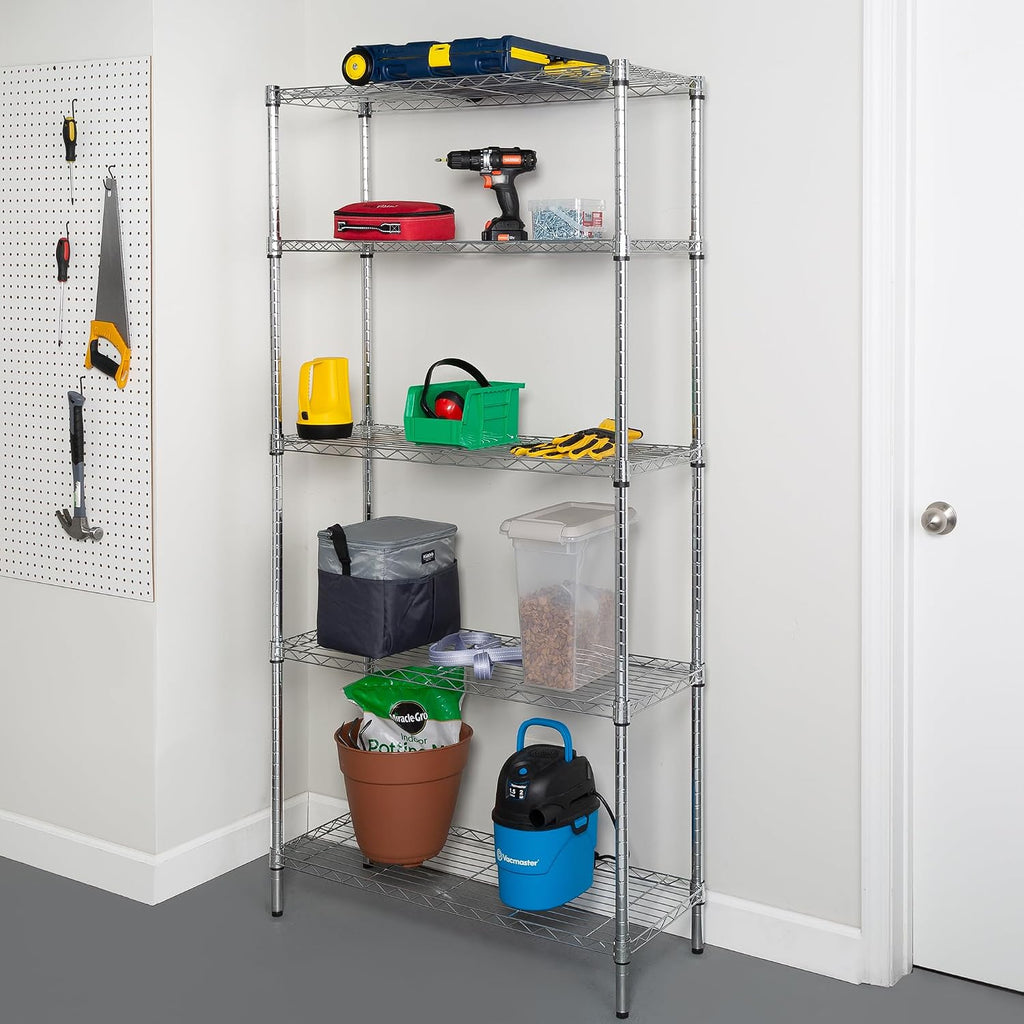 5‑Tier Wire Storage Rack NSF Certified