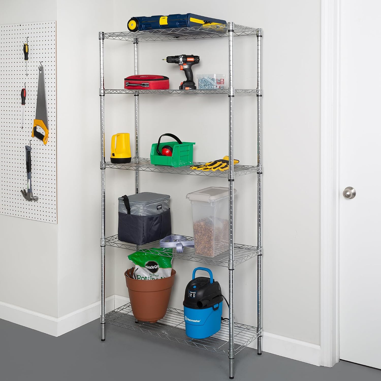 5‑Tier Wire Storage Rack NSF Certified