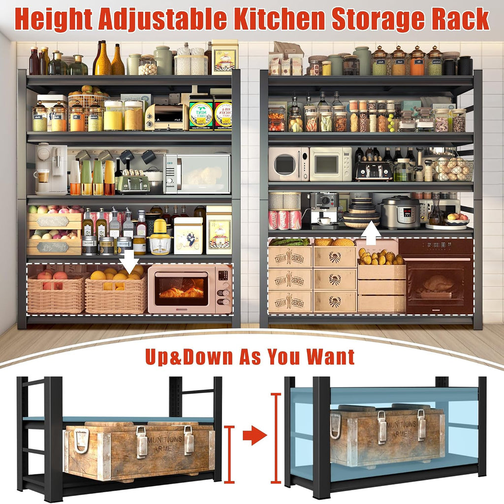 5‑Tier Heavy Duty Metal Storage Shelving Unit