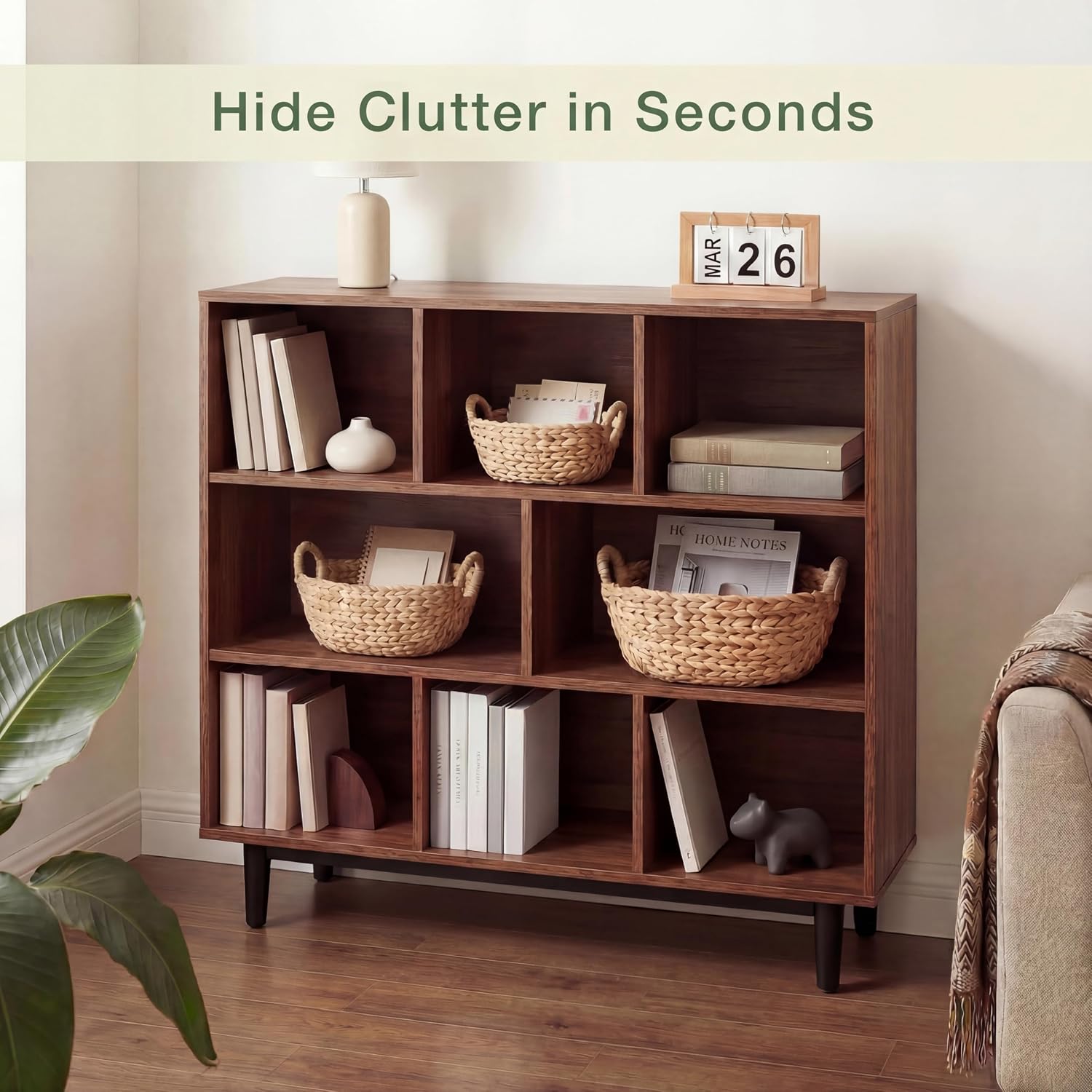 3‑Pack Natural Wicker Storage Baskets With Handles