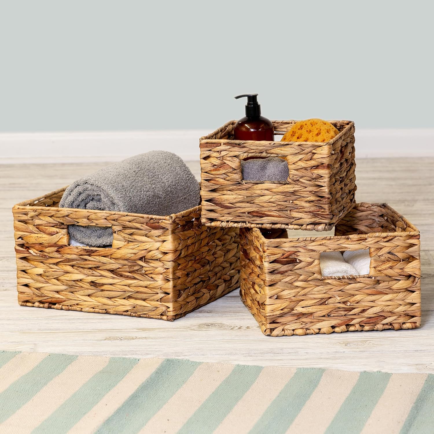 3‑Pack Banana Leaf Storage Baskets