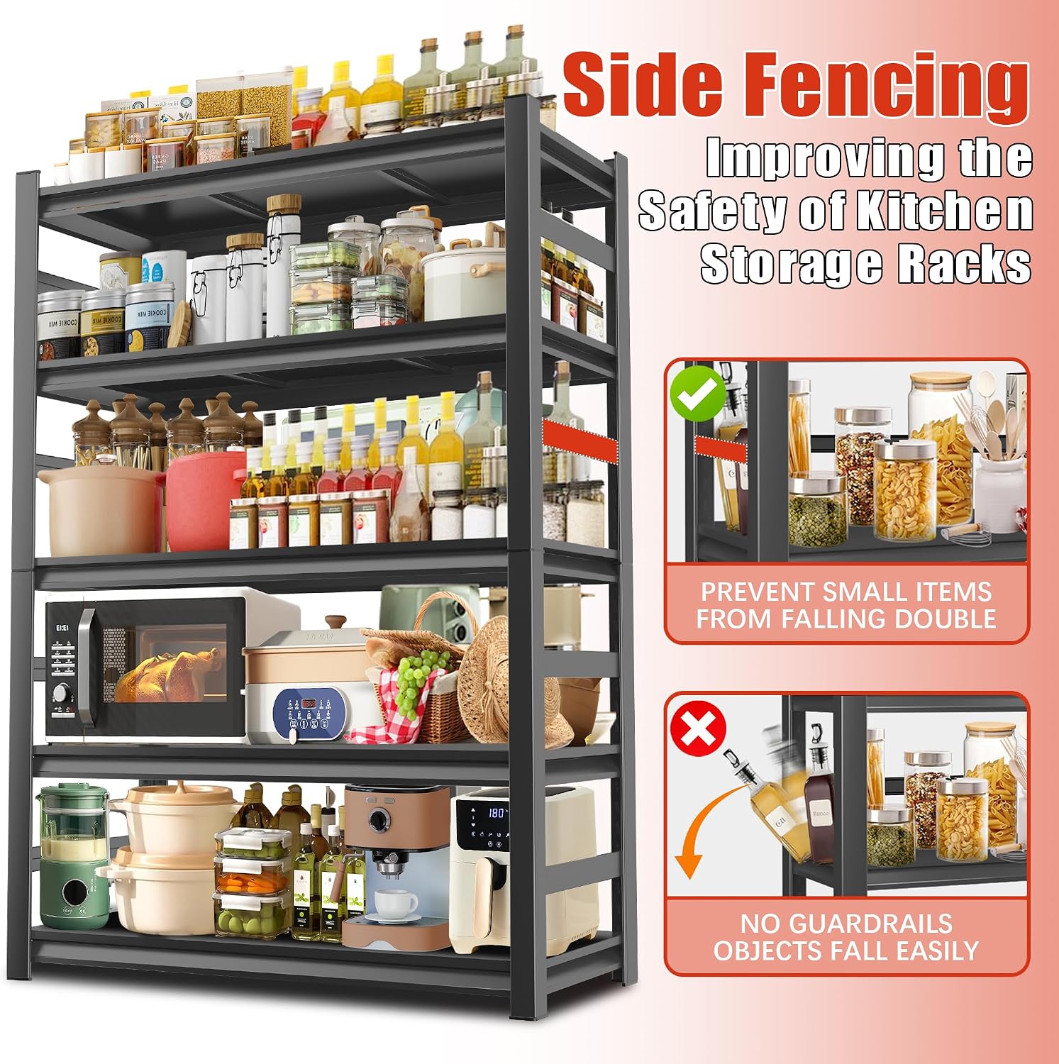 5‑Tier Heavy Duty Metal Storage Shelving Unit