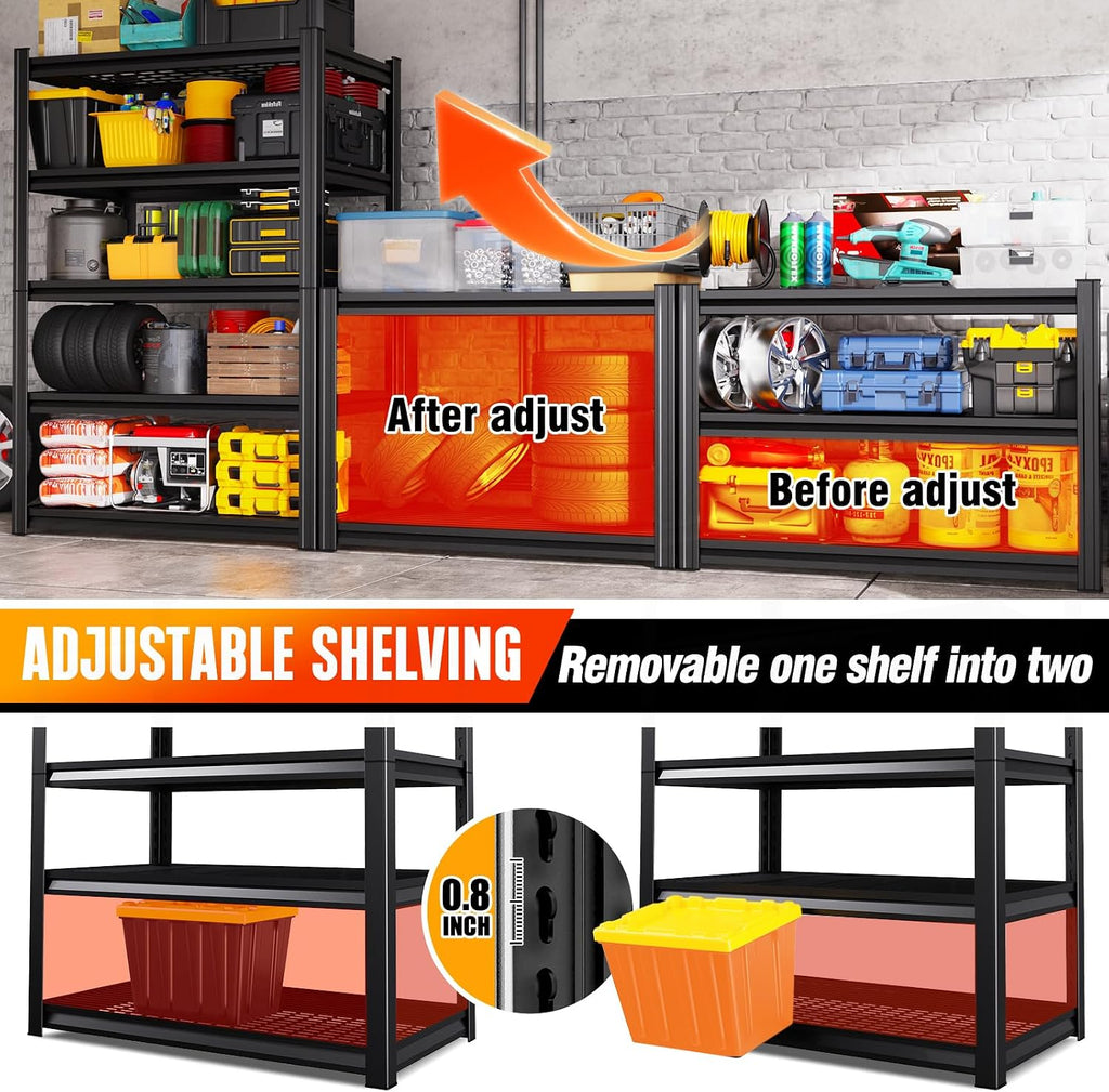 71.2" 5‑Tier Heavy‑Duty Metal Garage Storage Shelving Unit