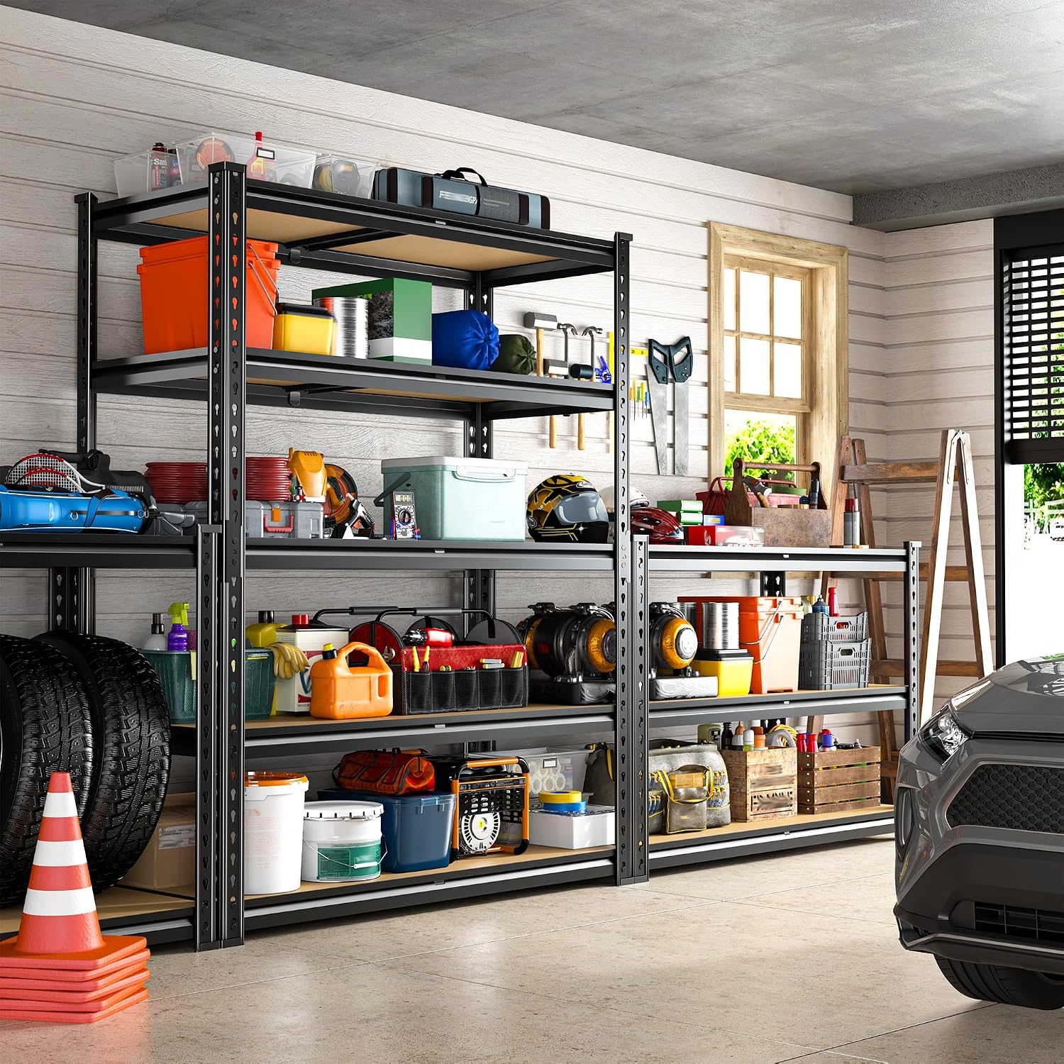 5‑Tier 2400Lbs Heavy‑Duty Garage Storage Shelving